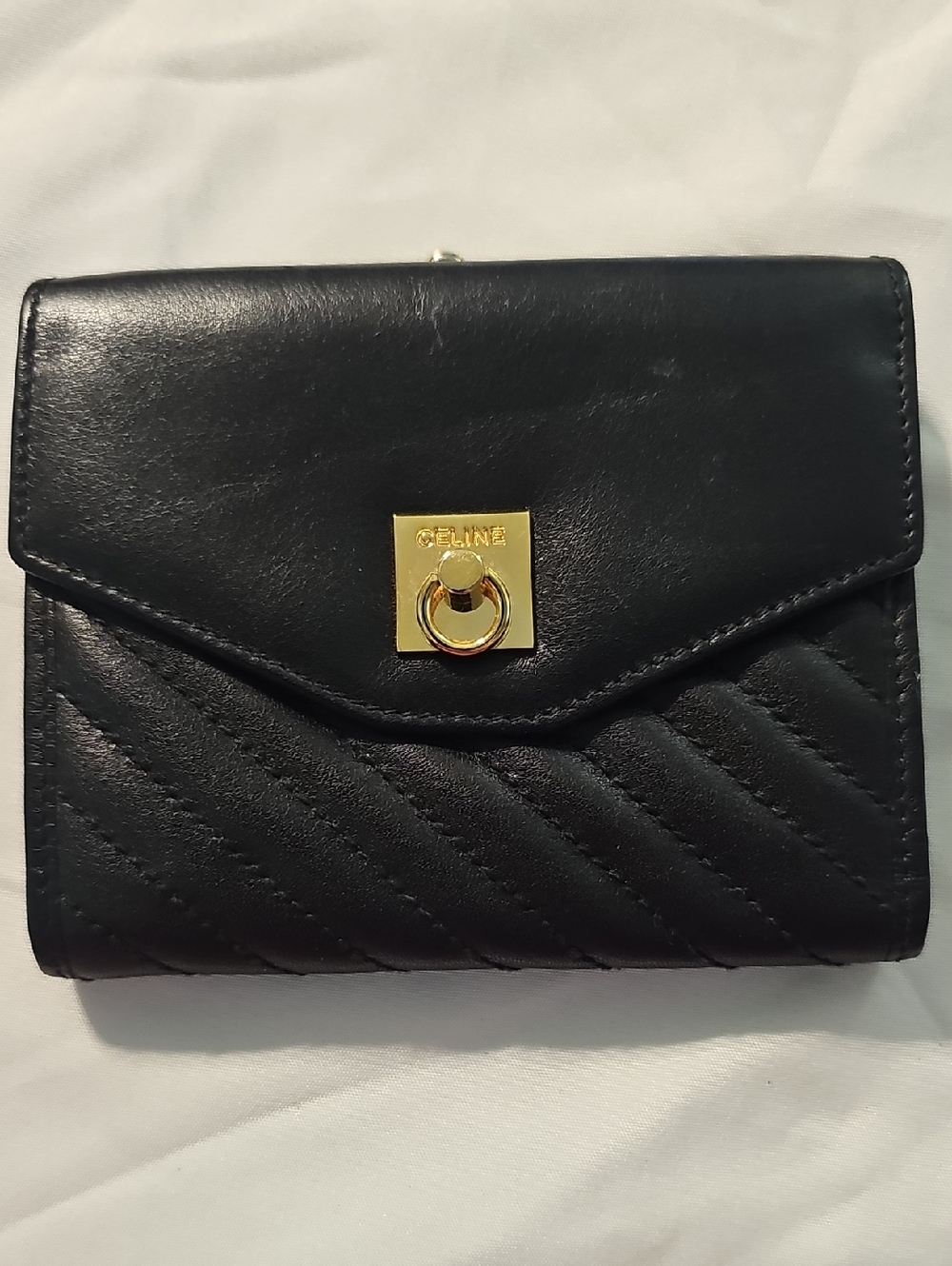 CELINE Vintage Quilted Leather Wallet